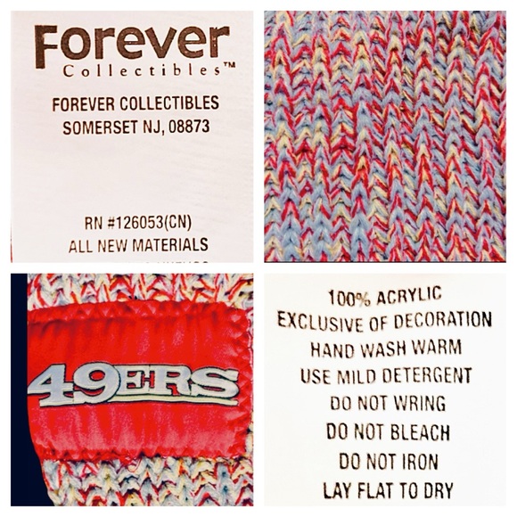 Womens Knit Red San Francisco 49ers NFL Infinity Neck Scarf Forever Collectibles - Picture 14 of 15